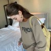 Fendi ROMAトップスファッション女性向けコットンスウェット 経典 レディース個性潮プルオーバー付き長袖 FFロゴフェンディジャージーブランド