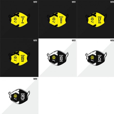 サッカークラブ洗えるマスクブランドプーマファッションボルシア・ドルトムント個性 布マスク日焼け止めコロナ対策マスクメンズレディース抗飛沫 粉塵 PM2.5マスク