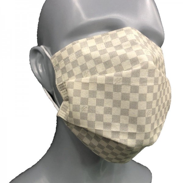 ルイヴィトンブランド不織布マスクおしゃれ10枚入り使い捨てマスクUVカットウィルス対策マスクプリーツ式レギュラーサイズマスク花粉症 PM2.5 対策不織布マスク