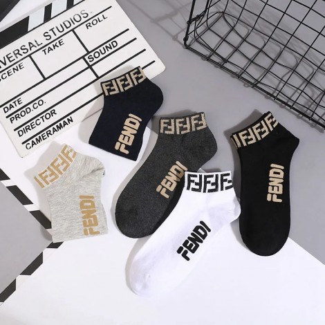 フェンディブランド男ソックス春ショートソックスカジュアル個性的なsocksメンズビジネス風潮流ソックス