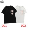 Fendiフェンディ半袖Ｔシャツブランド男女同型2021春夏コットンｔシャツファッション黒白カップル丸首Ｔシャツ