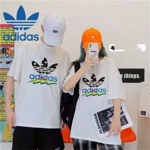 アディダスブランドtシャツ大人 子供服 ファッションスポーツカジュアル 半袖 tシャツ キッズtシャツ ...