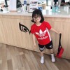  ハイブランドアディダス tシャツ ハーフパンツ キッズ Adidas シンプル スタイリッシュ 子供服 tシャツ 上着 パンツ ズボン 上下セット 少女 少年 純綿 カジュアル tシャツ パンツ