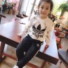 ハイブランド アディダス キッズ パーカー 長パンツ スーツ Adidas ファッション 純綿 子供服 ズボン プルオーバー セット服 少女 暖かい 丸首 秋冬服 