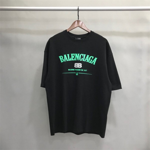 Balenciagaブランド半袖 tシャツ 夏バレンシアガ シンプル 高品質 tシャツトップス ...