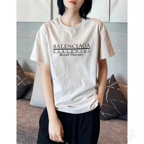 バレンシアガ ブランドtシャツ Balenciaga 純綿 tシャツトップス やわらい 肌触りがよい tシャツ 上着 レディースメンズ人気 ゆったり カジュアル tシャツ