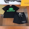 バレンシアガ キッズ tシャツ ハーフパンツ 2点セットハイブランド Balenciaga シンプル 純綿 肌触りがよい 子供服 ガールズ ボーイ半袖 tシャツ 半ズボン 夏 運動服 スーツ