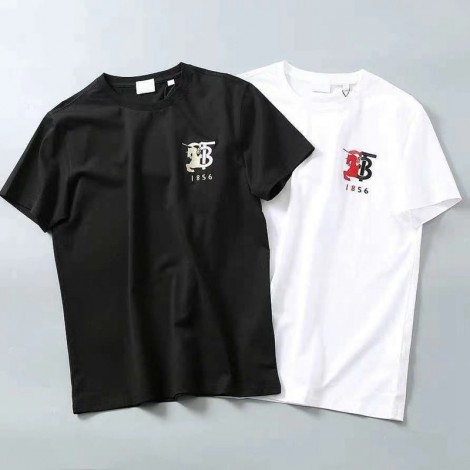 Burberryブランドｔシャツ夏 純綿 半袖 tシャツバーバリーカジュアル ゆったりレディースメンズ 人気 tシャツ シンプル 丸首 柔らかい 肌に優しい tシャツ上着 