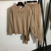バーバリーブランドニットセーターズボン2点セットBurberry 長袖 丸首ニットプルオーバー パンツスーツ春秋 柔らかい 快適セーター 上着 ストレッチウェスト着瘦せパンツズボン
