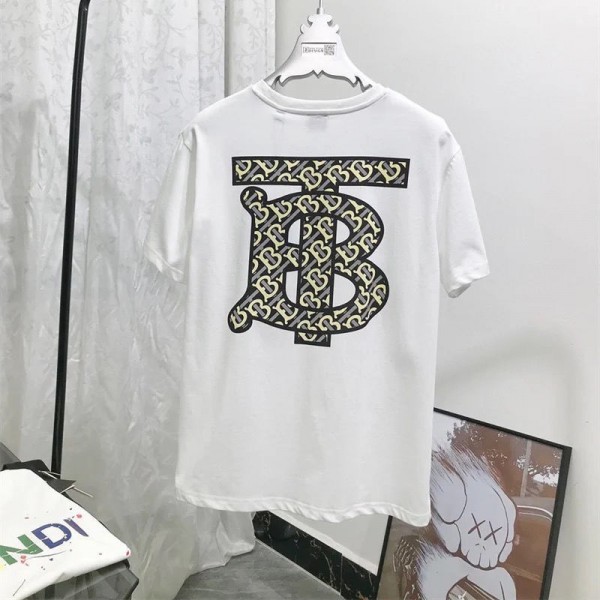 ハイブランドバーバリー Tシャツ Burberry スタイリッシュ簡約 半袖 tシャツ 高品質 柔らかい 肌に優しい tシャツ レディースメンズ人気 快適 ティーシャツ