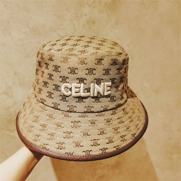  セリーヌ バケットハットハイブランド Celine ファッション 軽量 ハット キャップ 精緻 刺繡ロゴ 日焼け止め つば広い 漁師の帽子 サイズ調整可能