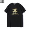 シャネル ブランド tシャツ半袖 春夏 純綿 肌に優しい 快適 上着 tシャツ Chanel 簡約 定番 黒白2色 ゆったり tシャツ レディースメンズトップス