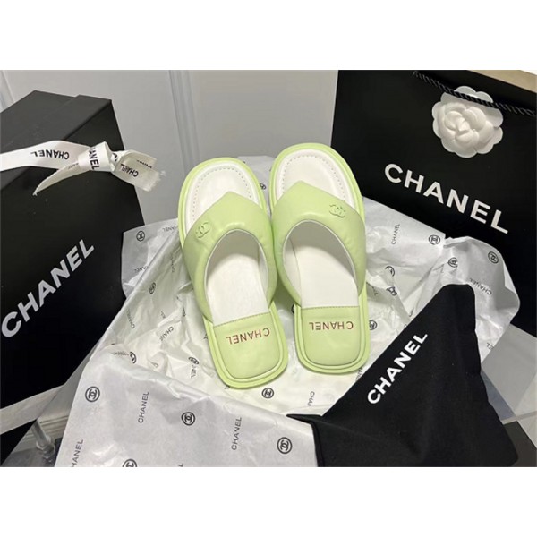 ハイブランドシャネル スリッパ Chanel ファッションキャンディーカラースリッパ 夏用 歩きやすい 柔らかい ソフト サンダル 室内外可