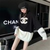 シャネル セーターハイブランド CHANEL 黒白パッチワーク ニットプルオーバー おしゃれ 高品質 大きいサイズ ゆったり ニットセーター 女 暖かい 通勤 お出掛け 秋冬