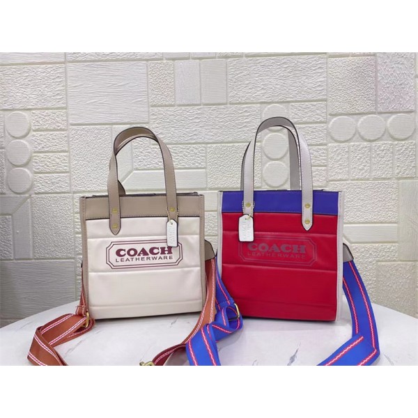 COACHハイブランドハンドバッグおしゃれ 高品質 トートバッグコーチ 精緻 金具ロゴ付き 斜め掛けカバン ...