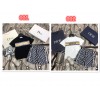 ディオールハイブランドキッズ tシャツ DIOR 半袖 半パンツ ズボン 2点セット コットン柔らかい 快適 子供服 男の子女の子適用 上下セット2022 夏