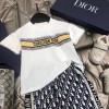 ディオールハイブランドキッズ tシャツ DIOR 半袖 半パンツ ズボン 2点セット コットン柔らかい 快適 子供服 男の子女の子適用 上下セット2022 夏