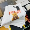 Fendi フェンディパーカーブランドパロディファッションプルオーバー スウェットins風 秋冬 厚さ 裏起毛パーカーかわいいクマ柄メンズレデイーズ上着トップス