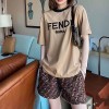 ハイブランドFENDI 半袖Tシャツフェンディ夏 tシャツ 半ズボン2点セット柔らかい 着心地抜群 tシャツ パンツ高品質 着瘦せ コーデ 夏服 tシャツ ズボン女