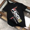 FENDIハイブランド tシャツ トレンド 潮流 半袖 丸首 tシャツ FFモノグラムカジュアルtシャツフェンディコットン柔らかい 肌に優しい tシャツ