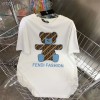 ハイブランドFENDI 半袖 tシャツ ファッション 定番 黒白2色 tシャツ フェンディ 純綿 肌に優しい 快適 tシャツ 可愛い カジュアル T-shirt