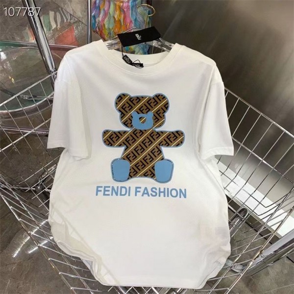 ハイブランドFENDI 半袖 tシャツ ファッション 定番 黒白2色 ...