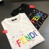 FENDIハイブランドtシャツフェンディ スタイリッシュ カラフルロゴ 半袖 tシャツ 夏 オーバーサイズ ルーズ tシャツ レディースメンズ 上着 トップス