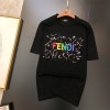 FENDIハイブランドtシャツフェンディ スタイリッシュ カラフルロゴ 半袖 tシャツ 夏 オーバーサイズ ルーズ tシャツ レディースメンズ 上着 トップス