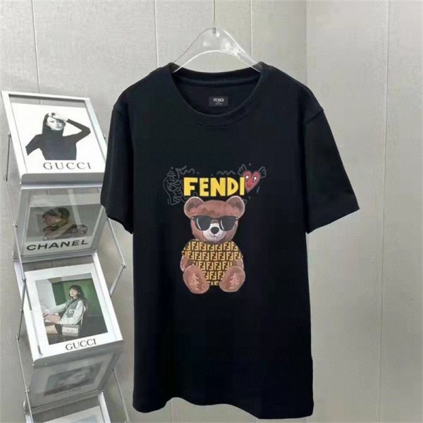 ハイブランドフェンディtシャツ Fendi 可愛い tシャツ レディースメンズ人気 ティーシャツ ...