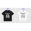 FENDIハイブランド tシャツ フェンディスタイリッシュ 高品質 半袖 tシャツ 上着 純綿 着心地抜群 丸首 tシャツ 男女兼用 カップル 若者愛用