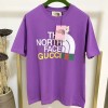 Gucciハイブランド 半袖 tシャツ グッチ ザノースフェイス コラボ Tシャツファッション 純綿 着心地抜群 tシャツ 春夏 通気性がよい tシャツ トップス