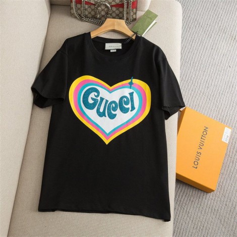 グッチブランド半袖 tシャツGUCCI 定番 黒白2色 カジュアルtシャツファッション高品質 純綿 着心地抜群 tシャツ トップス ゆったり 上着 tシャツ 男女兼用