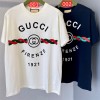 グッチブランド tシャツ 半袖 tシャツ Gucci スタイリッシュ 純綿 着心地がよい 丸首 ｔシャツ トップス カジュアル ゆったり コーデ tシャツレディースメンズ人気