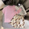 ザノースフェイス グッチコラボブランド 子供服 tシャツハーフパンツ上下セット シンプル 高品質 快適 tシャツショートパンツ夏 かわいい 女の子男の子