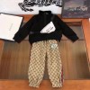 ハイブランドグッチ 子供服 2点セットGUCCI ファッション 潮流 パーカー 長パンツ スーツ ガールズ ボーイ 裏起毛 ふわふわ 肌に優しい スウェット トレーナー ズボン