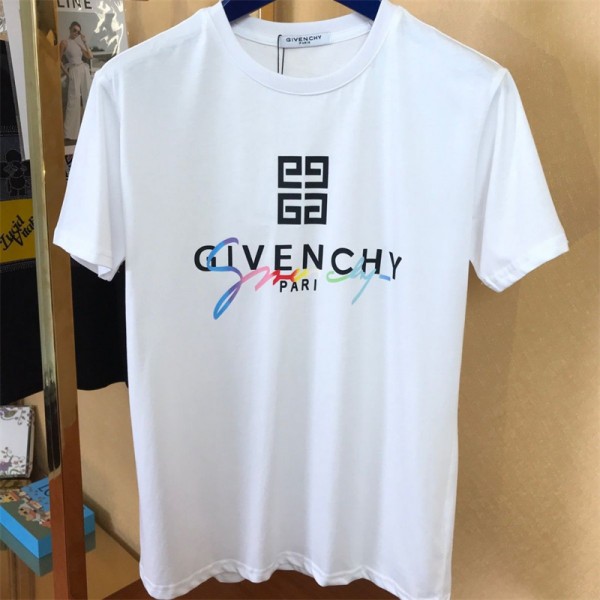 ジバンシーブランド tシャツ メンズ Givenchy 定番プリント 半袖 tシャツ シンプル トレンド 純綿 肌触りがよい tシャツ 上着 ゆったり着瘦せ tシャツ 普段着 通勤