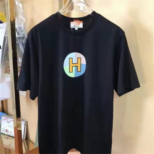 Hermesブランド半袖 tシャツメンズ エルメス スタイリッシュ 簡約 柔らかい ...