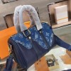 ルイヴィトンブランドボストンバッグ ハンドバッグ ファッションデニム 革パッチワークショルダーバッグ LV 高品質 大容量 斜め掛けバッグ