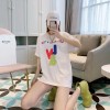 ルイヴィトンブランド Tシャツ 半袖 ファッション潮流 ゆったり tシャツ春夏 少女少年 カジュアル 丸首 tシャツコットン高品質トップス