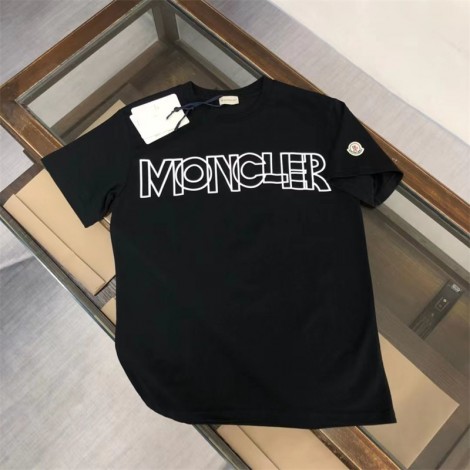 モンクレール tシャツハイブランド MONCLER ファッション簡約 丸首 tシャツ肌触りがよい コットン半袖 tシャツ トップス 夏 男女兼用カジュアル tシャツ 上着