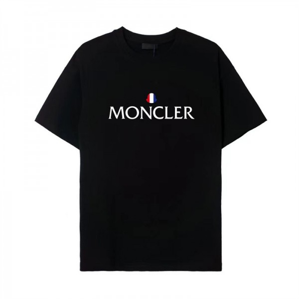 モンクレール tシャツ ハイブランド Moncler 簡約 高品質 半袖 tシャツ コットン 肌に優しい tシャツ 上着 男女通用 カジュアル ゆったりtシャツ