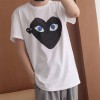  川久保玲ブランド半袖 Tシャツ キッズ 大人 親子服 tシャツコットン着心地抜群 プレイ tシャツ ファッション簡約 カップル tシャツ ゆったり 上着 トップス