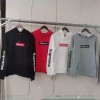 ファッションブランドシュプリームパーカー高品質 純綿ジャケットSupreme 秋冬 長袖 裏起毛 裏起毛なし 選び プルオーバー ドロップショルダーゆったり 快適スウェットカップルオススメ