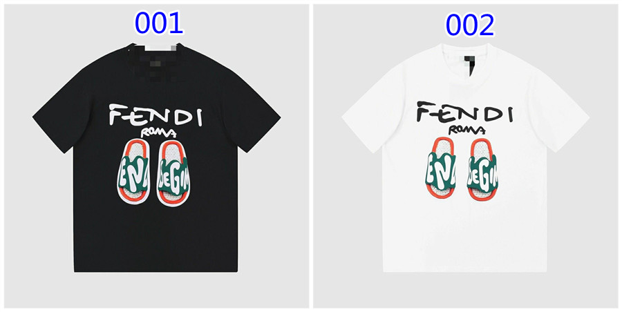 FENDIハイブランドtシャツ純綿