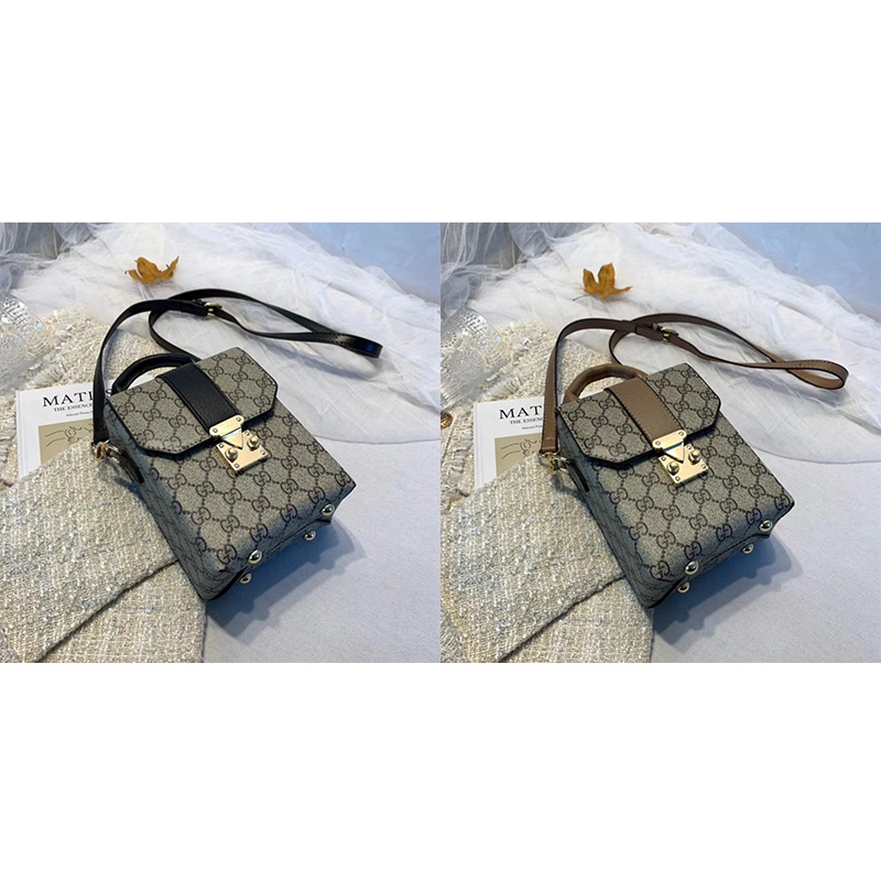 ファッション高品質ジャカード生地斜め掛けバッグgucci
