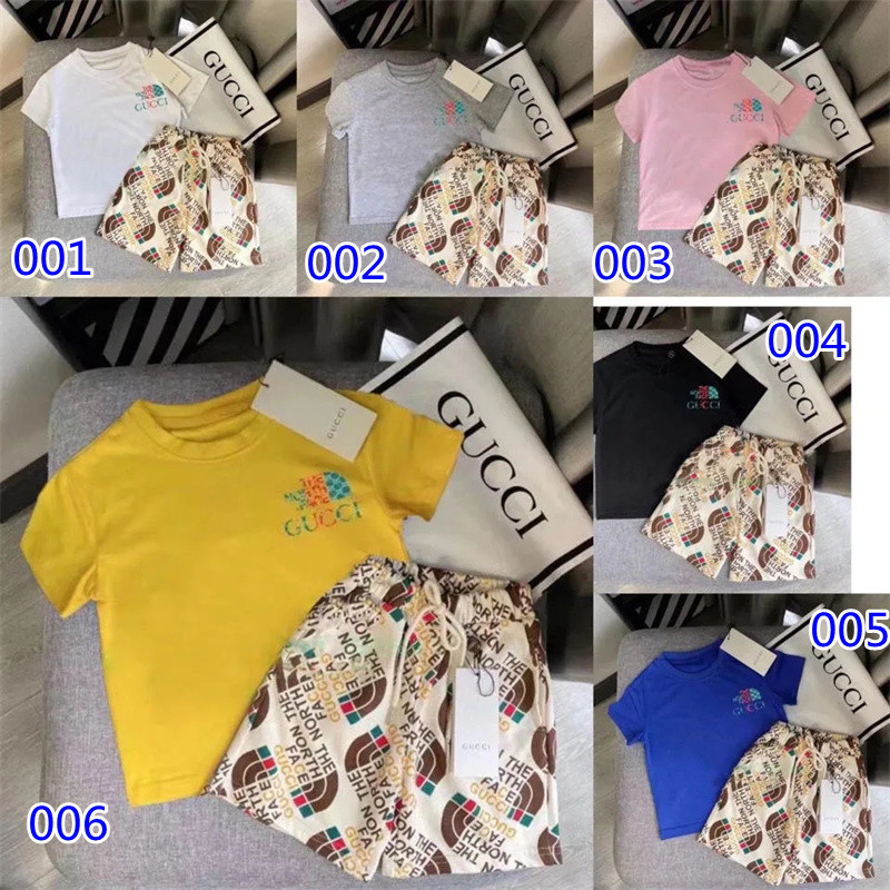 ザノースフェイスブランドtシャツショートパンツ2点セットキッズ