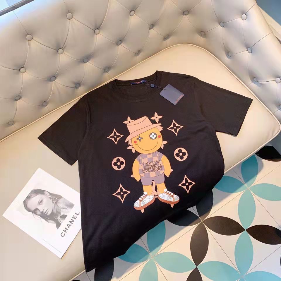 ルイヴィトンハイブランドTシャツ純綿肌に優しい